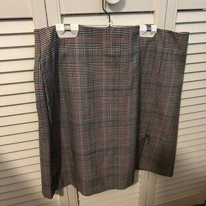 Rachel Zoe Maroon& Gray Skirt